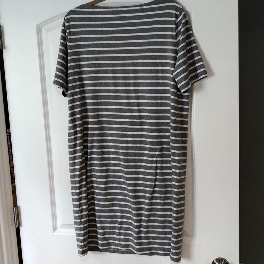 GAP dress - gray/white striped (XL)